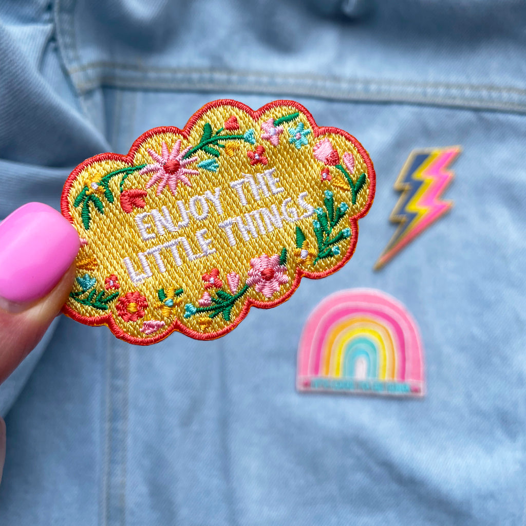 Iron On Patch - 'Enjoy The Little Things'