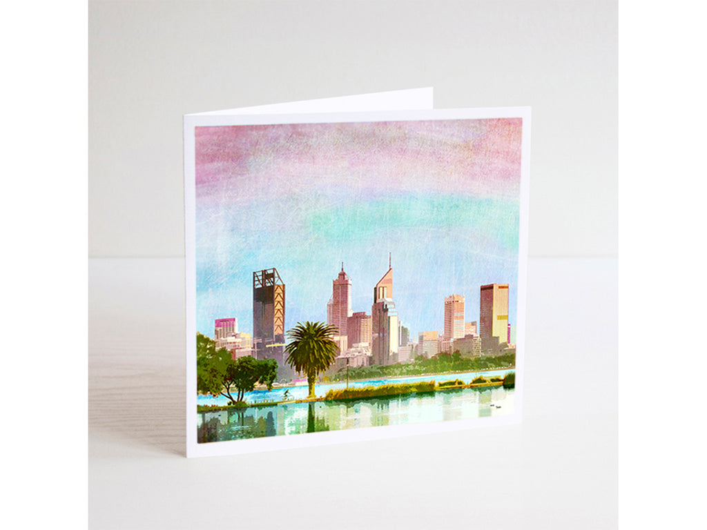 Perth City Skyline Mini Card