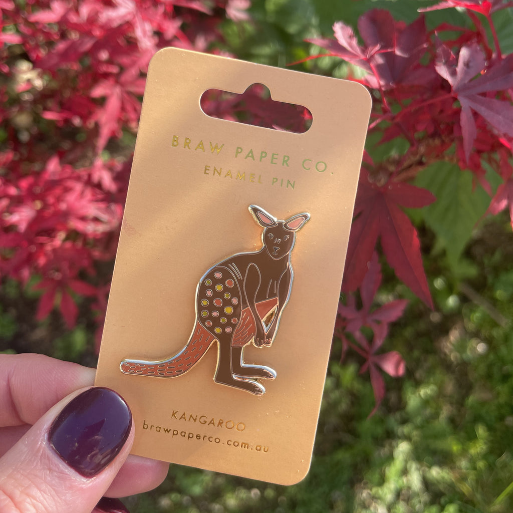 Kangaroo Enamel Pin